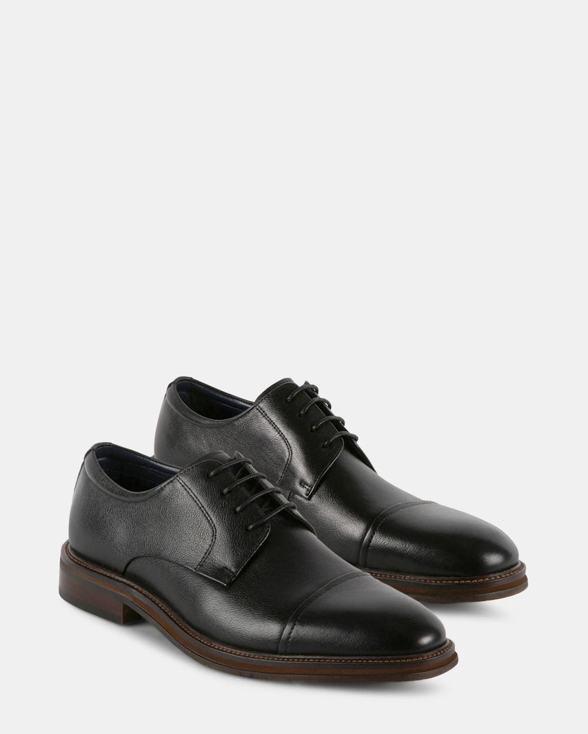 STANNIS BLACK LEATHER - Men's Shoes - Steve Madden Canada - view 2