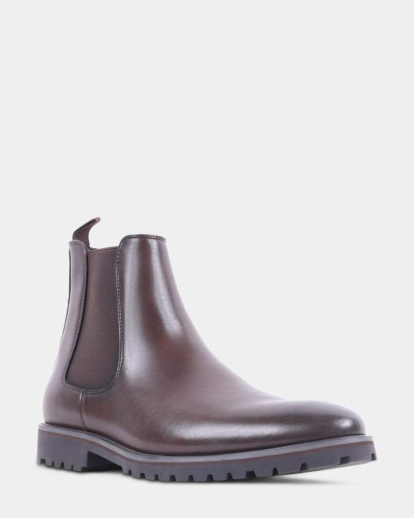 ALAMO DARK BROWN LEATHER - Men's Shoes - Steve Madden Canada - view 2