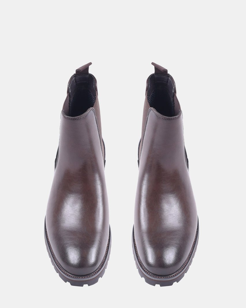 ALAMO DARK BROWN LEATHER - Men's Shoes - Steve Madden Canada - view 4