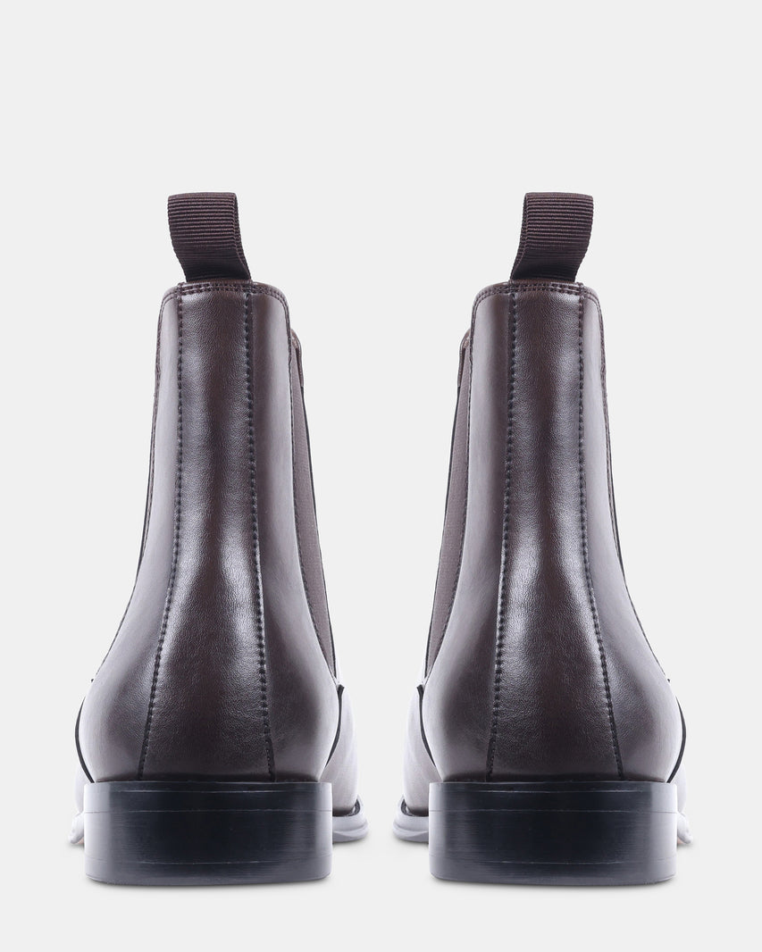 ALDAIR DARK BROWN LEATHER - Men's Shoes - Steve Madden Canada - view 5