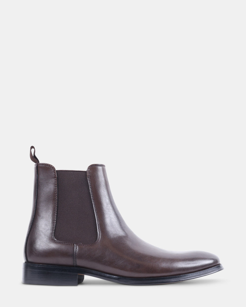 ALDAIR DARK BROWN LEATHER - Men's Shoes - Steve Madden Canada