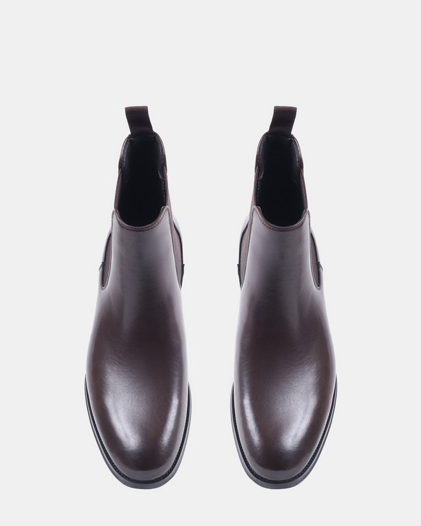 ALDAIR DARK BROWN LEATHER - Men's Shoes - Steve Madden Canada - view 4