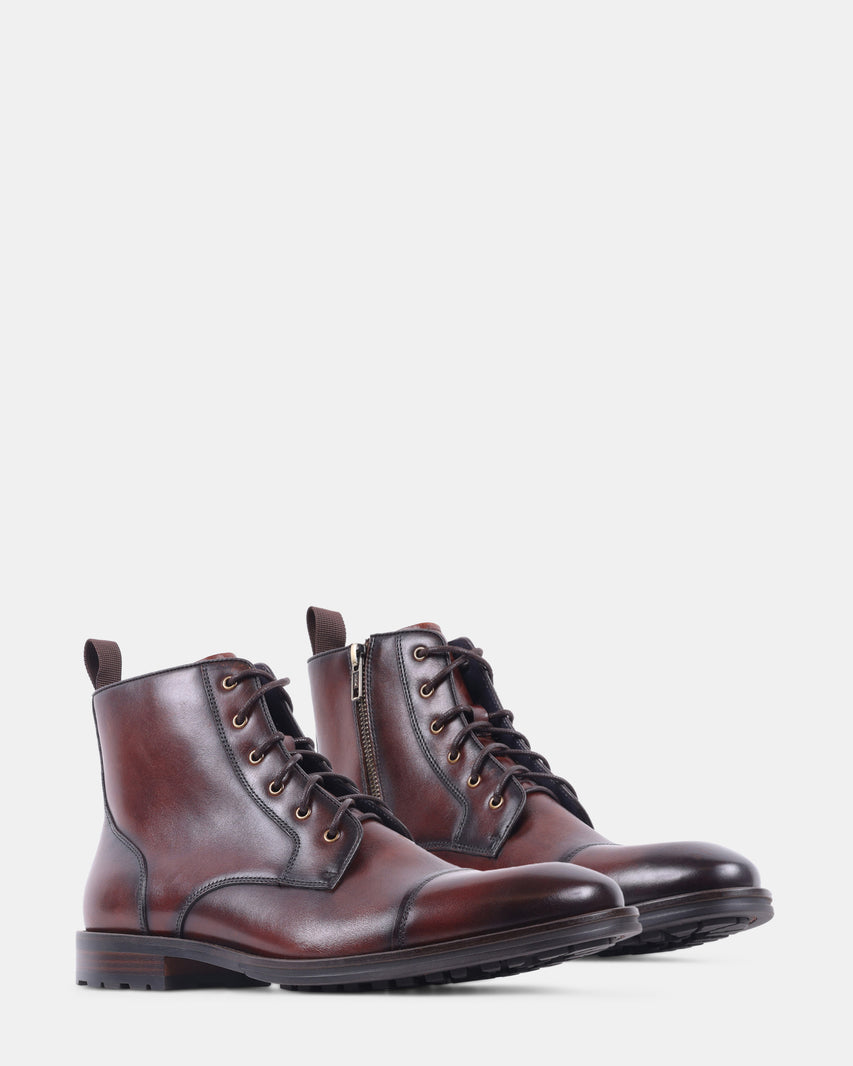 DECANTO BROWN LEATHER - Men's Shoes - Steve Madden Canada - view 2