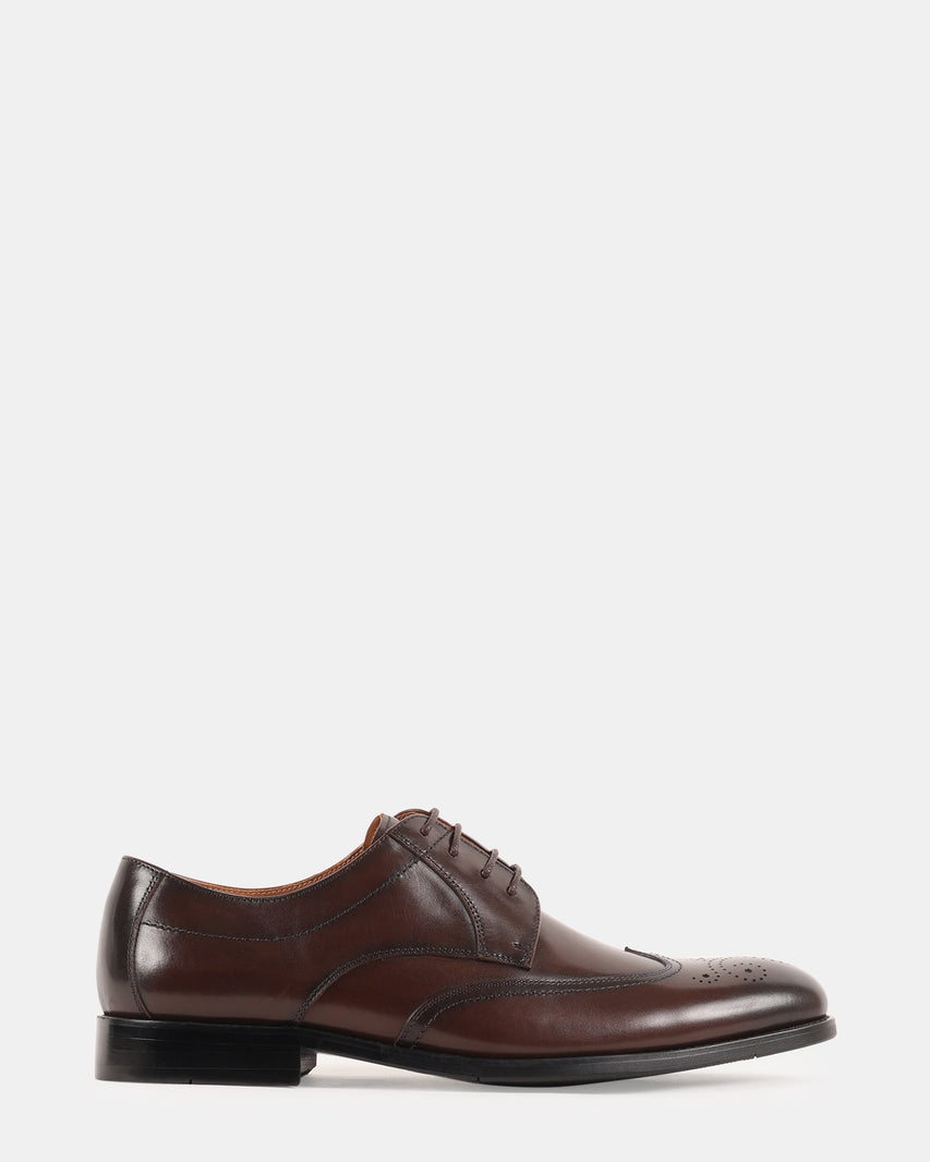 DISTRO BROWN LEATHER - Men's Shoes - Steve Madden Canada