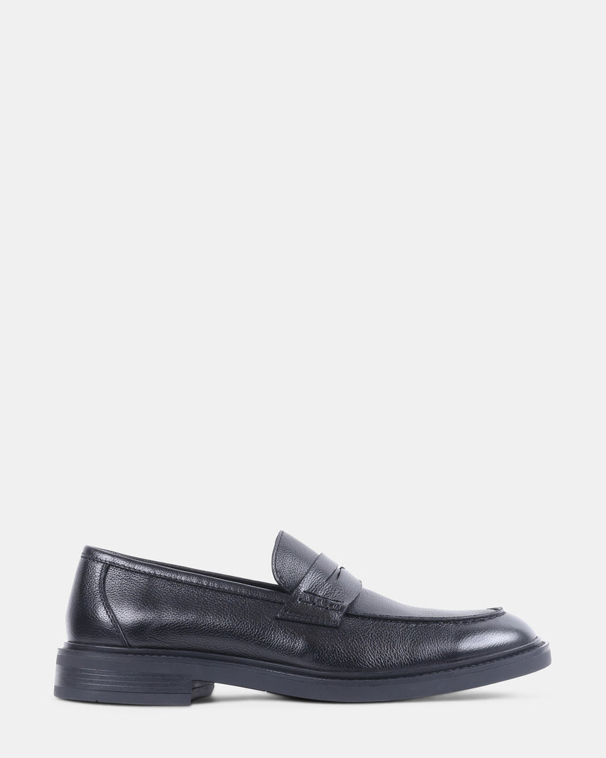 DUNNCAN BLACK LEATHER - Men's Shoes - Steve Madden Canada
