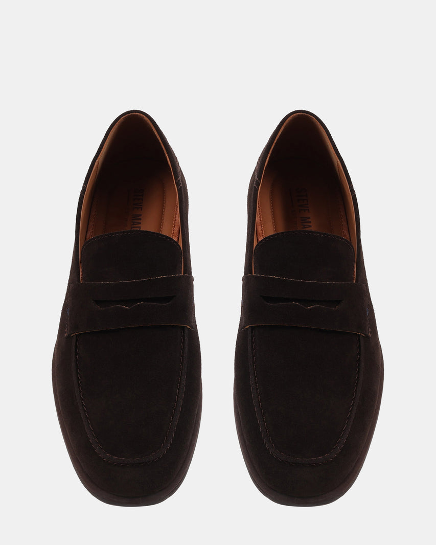 ELLWOOD DARK BROWN SUEDE - Men's Shoes - Steve Madden Canada - view 4