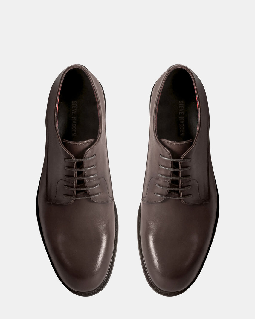 ESTEVIO BROWN LEATHER - Men's Shoes - Steve Madden Canada - view 4