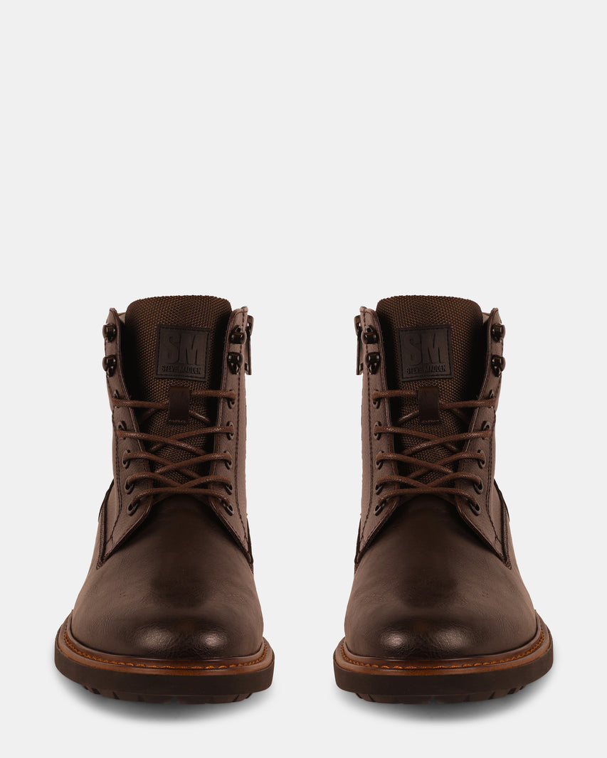 FREDDO BROWN LEATHER - Men's Shoes - Steve Madden Canada - view 3