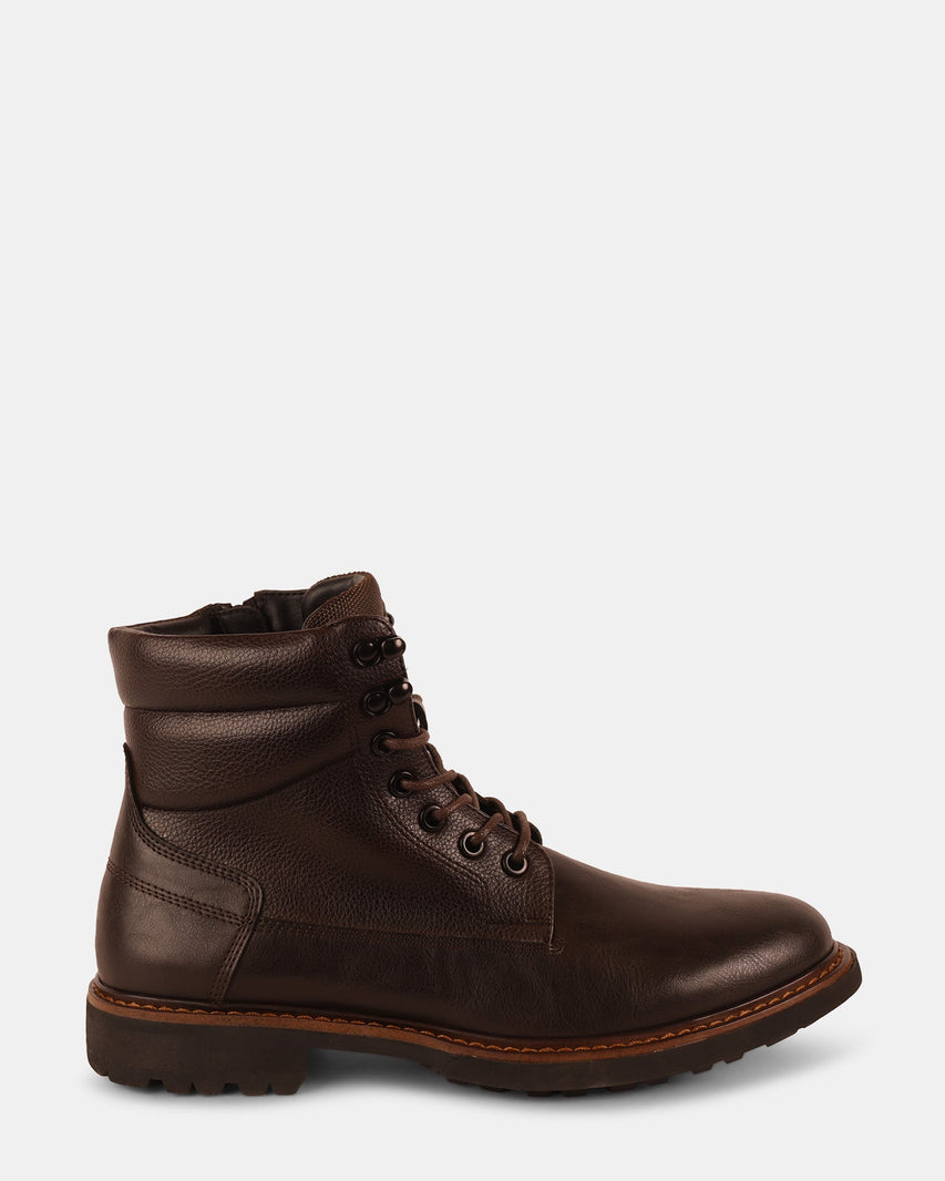 FREDDO BROWN LEATHER - Men's Shoes - Steve Madden Canada