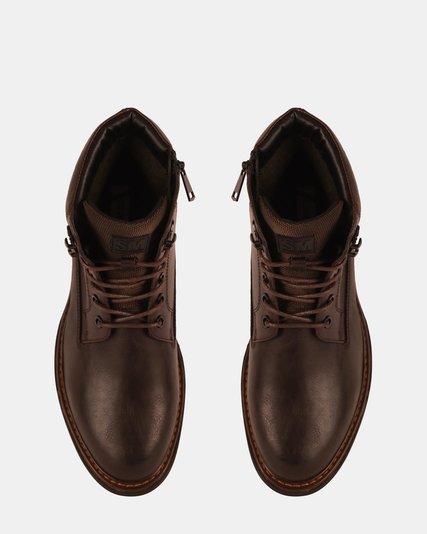 FREDDO BROWN LEATHER - Men's Shoes - Steve Madden Canada - view 4