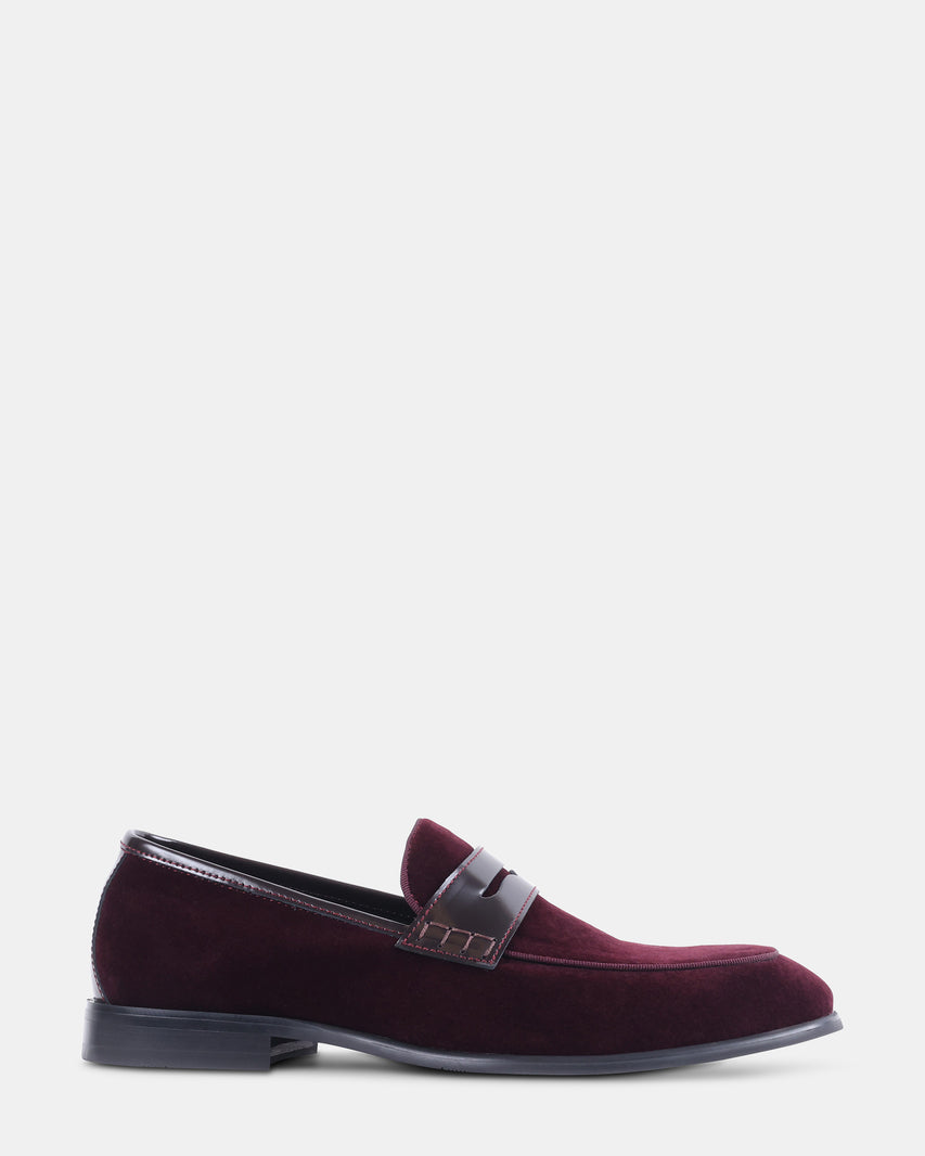 HINEMAN BURGUNDY VELVET - Men's Shoes - Steve Madden Canada