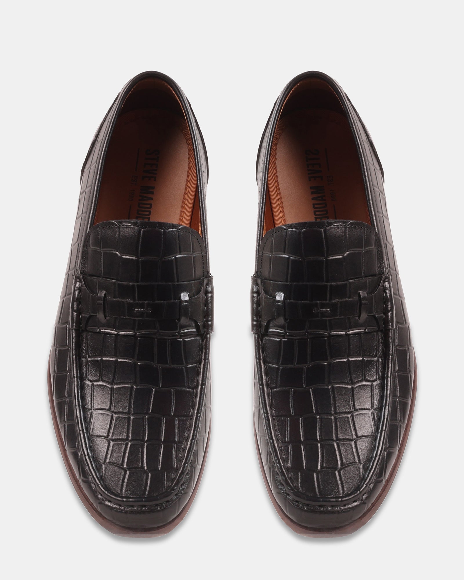 KLINE Black Leather Loafers | Men's Designer Shoes – Steve Madden