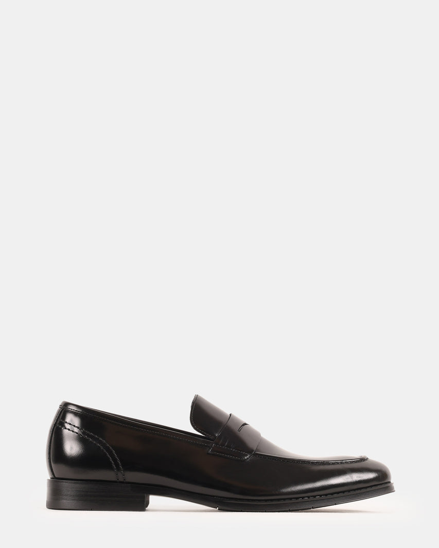 KNIES BLACK LEATHER - Men's Shoes - Steve Madden Canada
