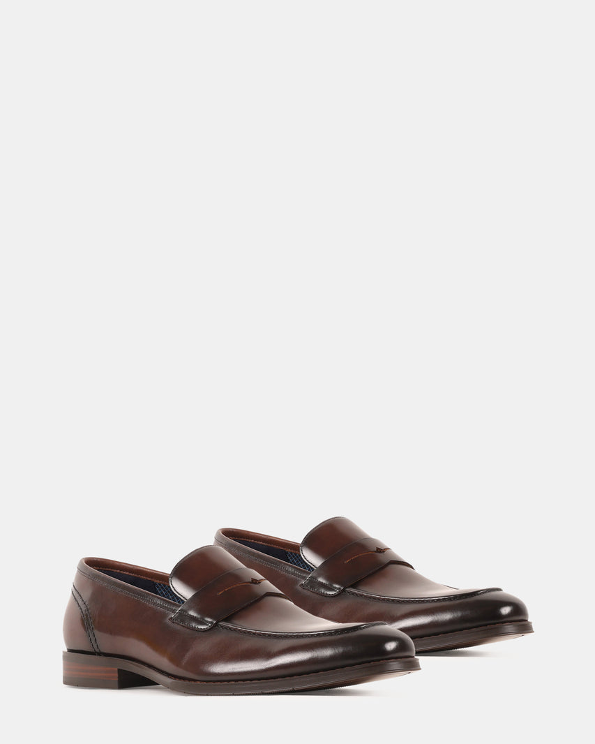 KNIES BROWN LEATHER - Men's Shoes - Steve Madden Canada - view 2