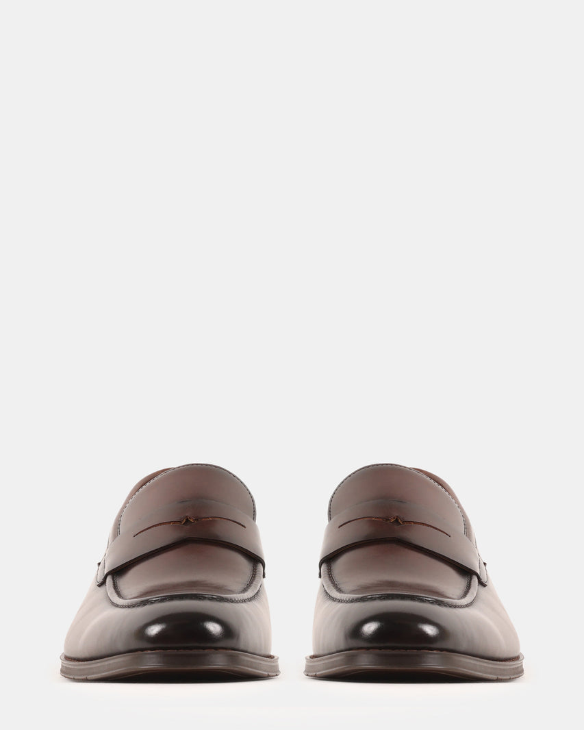 KNIES BROWN LEATHER - Men's Shoes - Steve Madden Canada - view 3