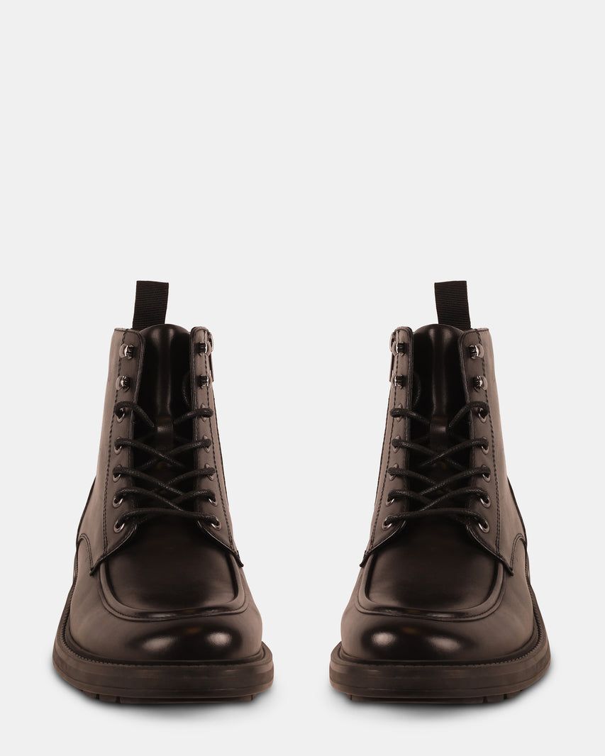 LAUGHTON BLACK LEATHER - Men's Shoes - Steve Madden Canada - view 4