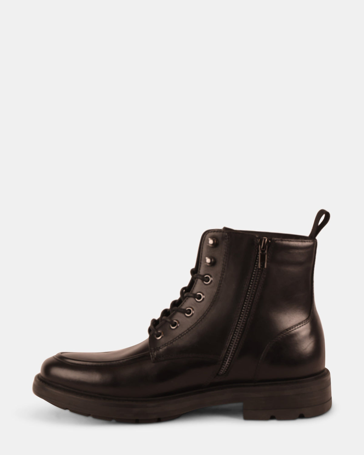 LAUGHTON BLACK LEATHER - Men's Shoes - Steve Madden Canada - view 3