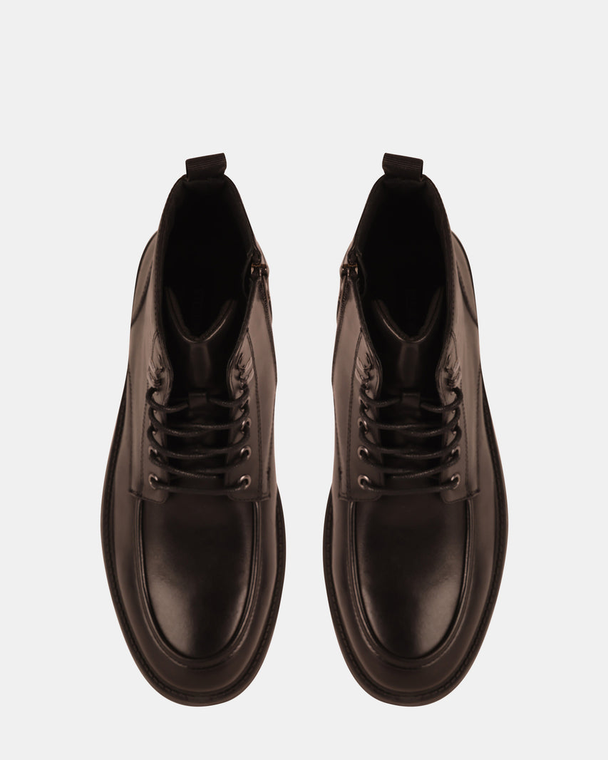 LAUGHTON BLACK LEATHER - Men's Shoes - Steve Madden Canada - view 5