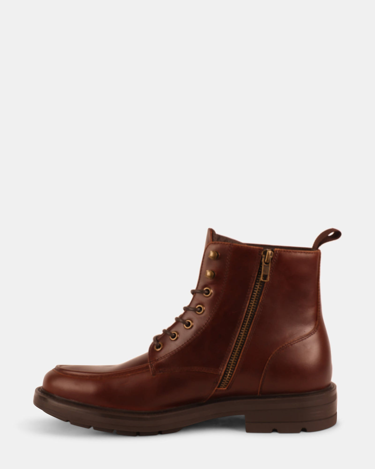 LAUGHTON COGNAC LEATHER - Men's Shoes - Steve Madden Canada - view 3