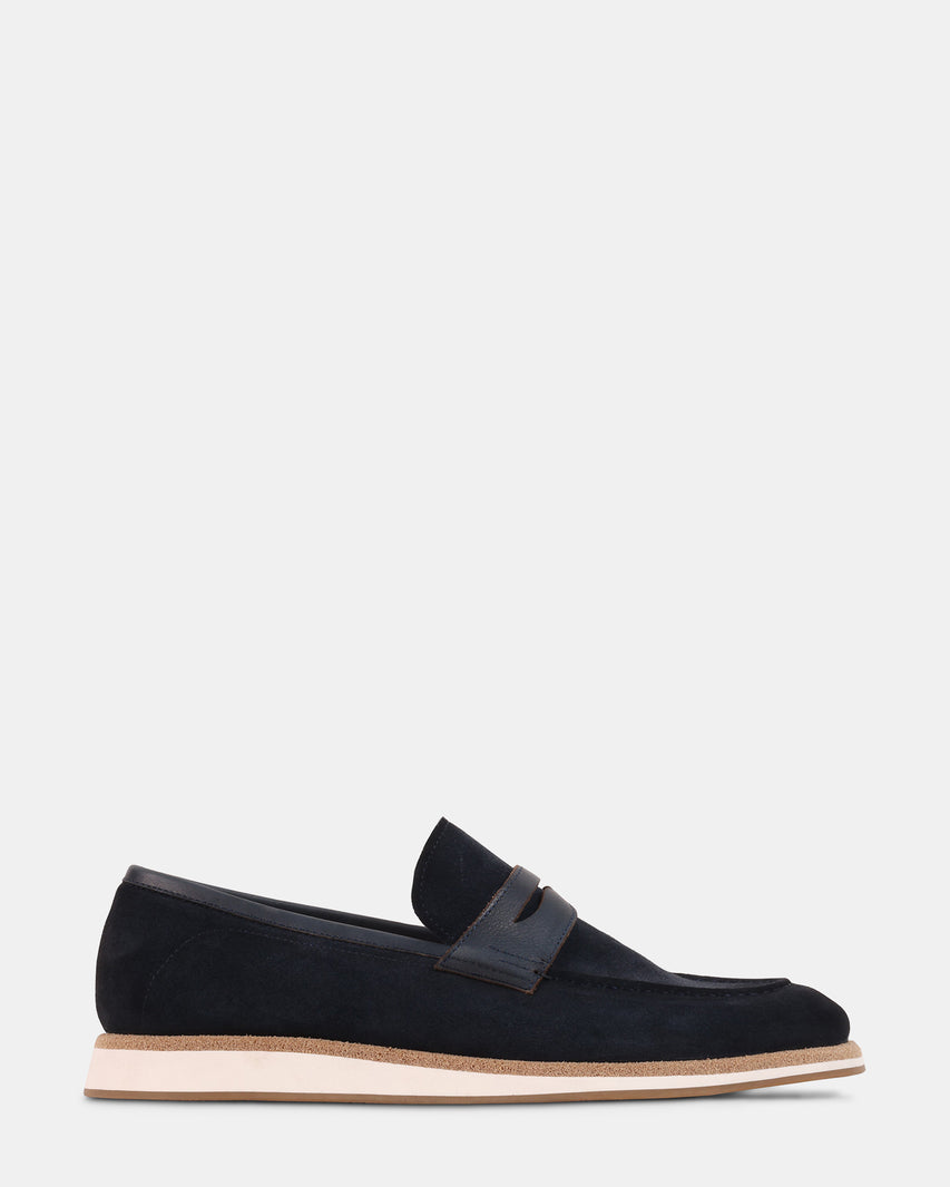 MARCUS NAVY SUEDE - Men's Shoes - Steve Madden Canada