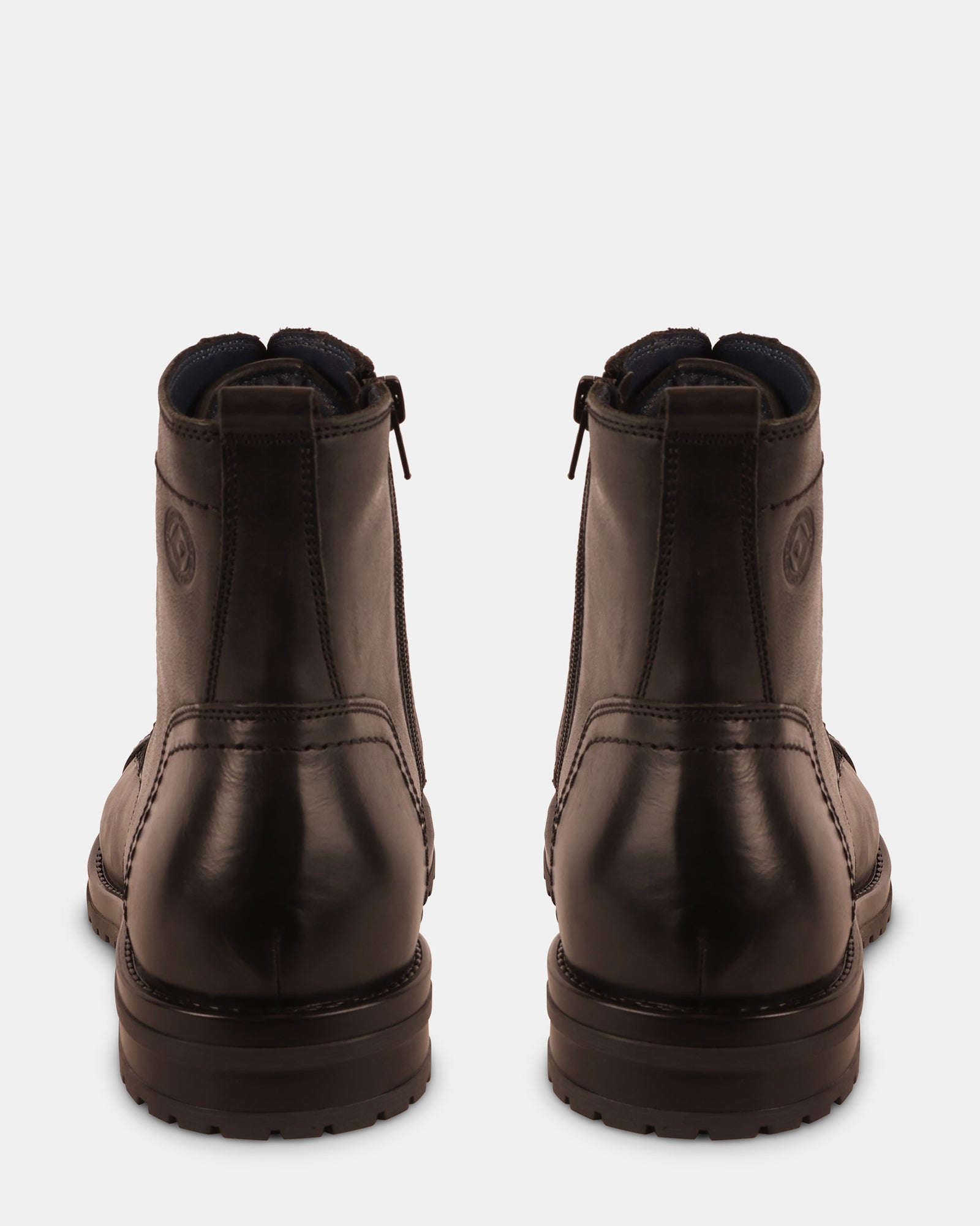MATHESON Black Leather Zip-Up Ankle Boots | Men's Designer Boots