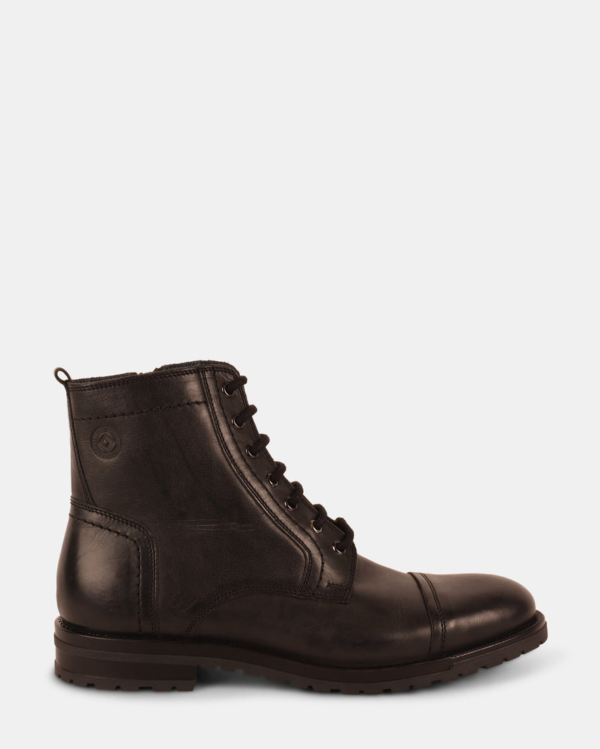 MATHESON BLACK LEATHER - Men's Shoes - Steve Madden Canada
