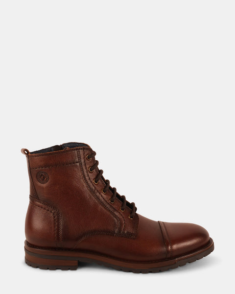 Steve Madden p-kreatr chukka boot in cognac leather size 11 men’s Steve Madden Harken Chukka Boots - Black/Cognac Leather  main image 4