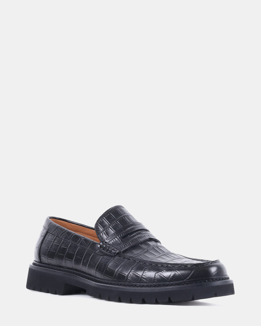 MONTEZ BLACK CROCO - Men's Shoes - Steve Madden Canada - view 2