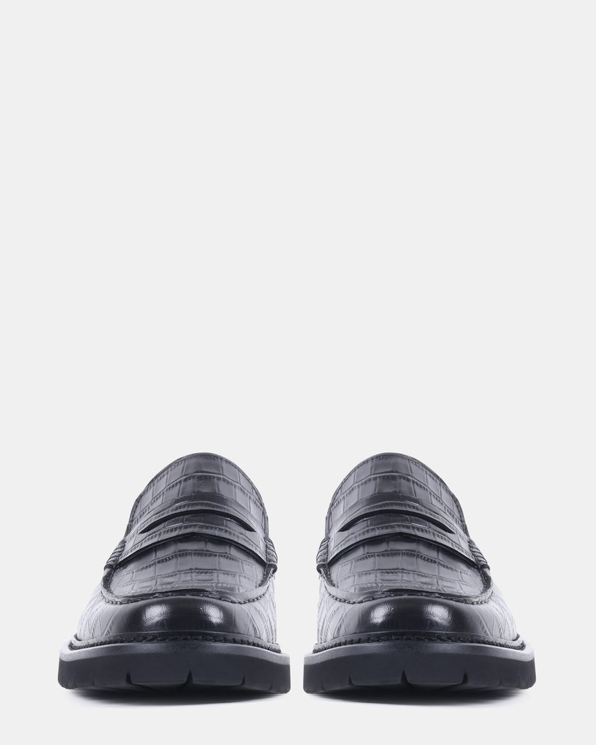 MONTEZ BLACK CROCO - Men's Shoes - Steve Madden Canada - view 3