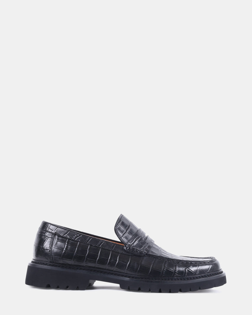 MONTEZ BLACK CROCO - Men's Shoes - Steve Madden Canada