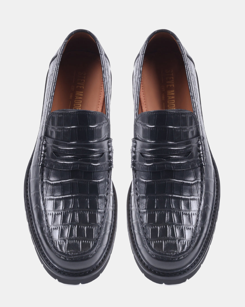 MONTEZ BLACK CROCO - Men's Shoes - Steve Madden Canada - view 4
