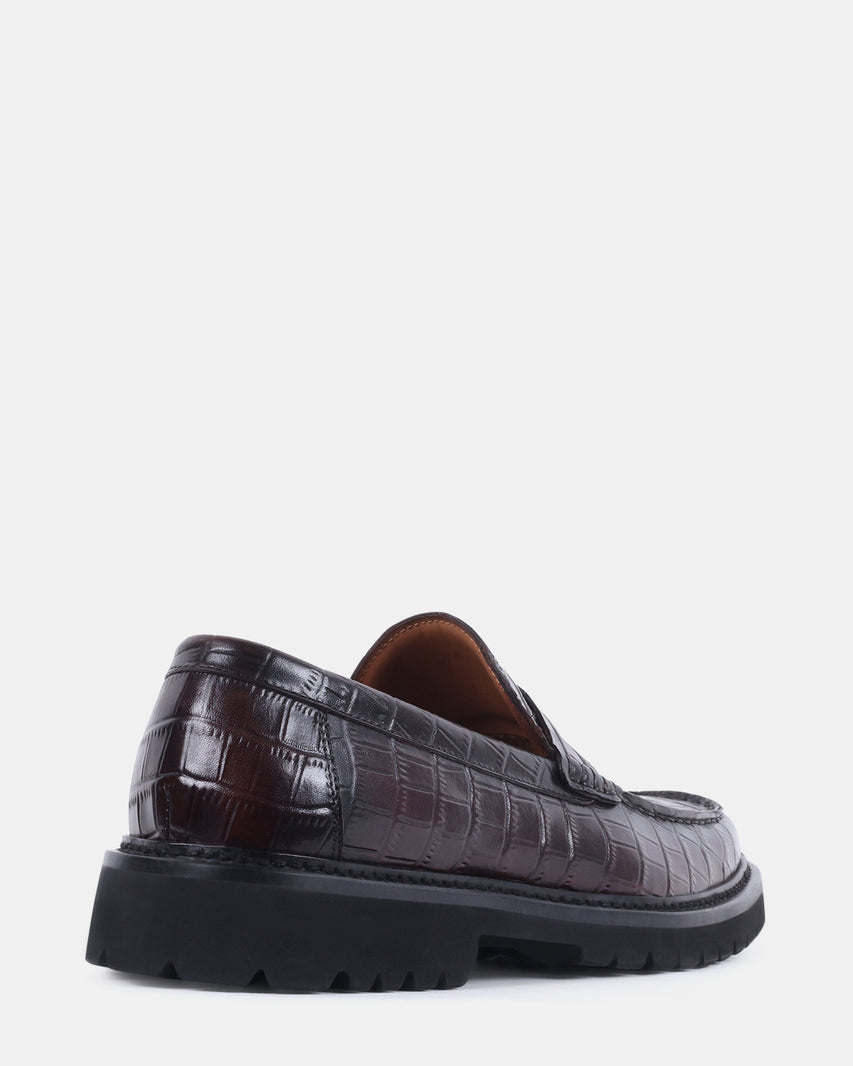 MONTEZ BROWN CROCO - Men's Shoes - Steve Madden Canada - view 6