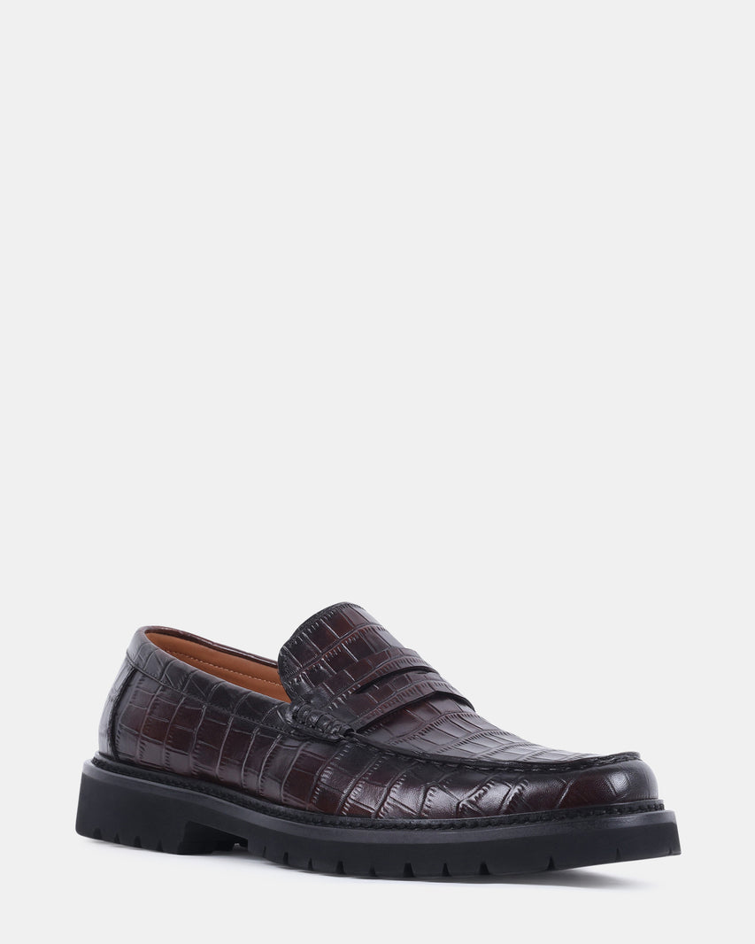 MONTEZ BROWN CROCO - Men's Shoes - Steve Madden Canada - view 2