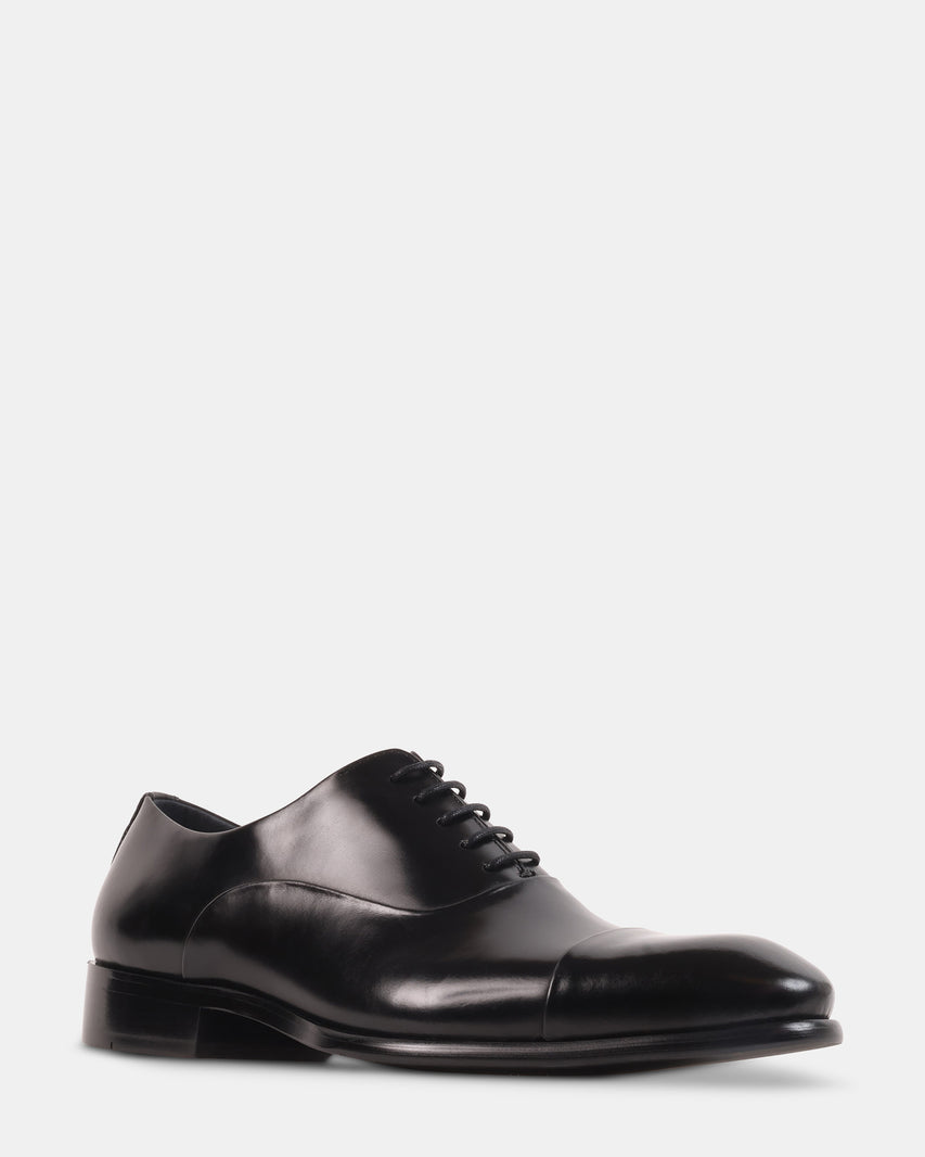 MORIATTI BLACK LEATHER - Men's Shoes - Steve Madden Canada