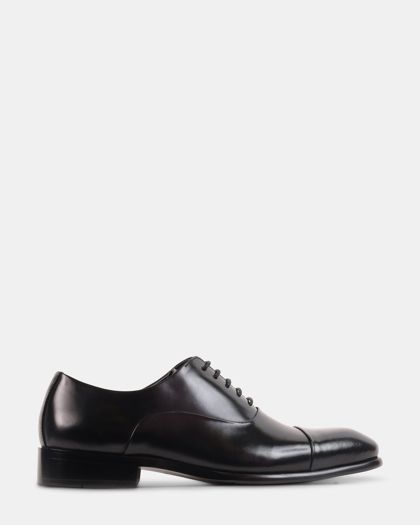 MORIATTI BLACK LEATHER - Men's Shoes - Steve Madden Canada