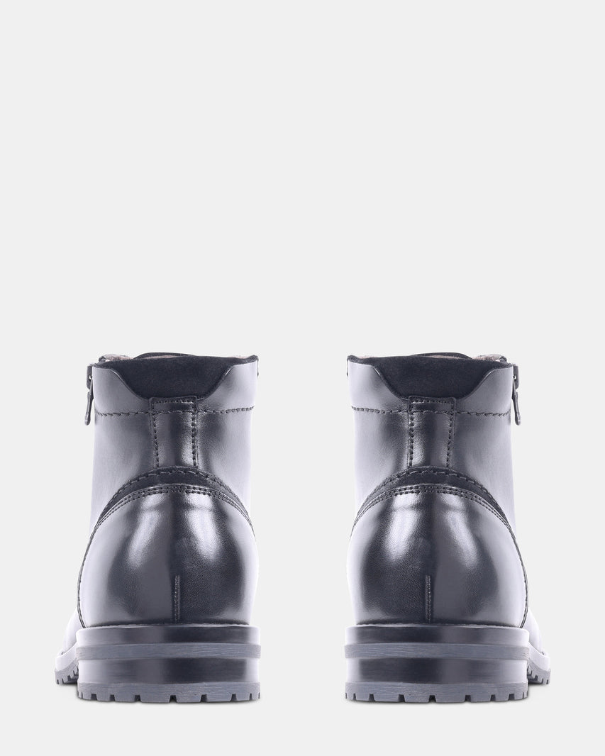 MORIS BLACK LEATHER - Men's Shoes - Steve Madden Canada - view 5