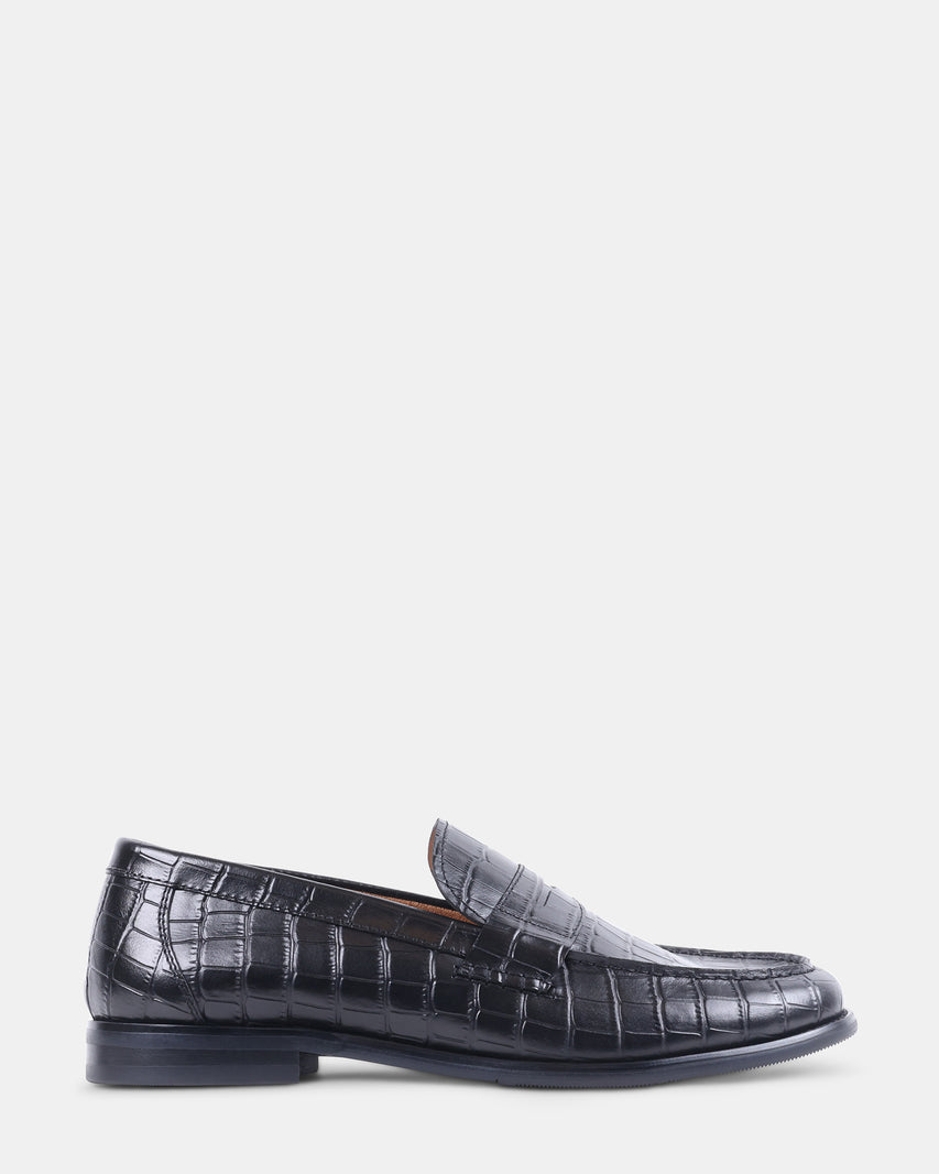 MURRAYY BLACK CROCO - Men's Shoes - Steve Madden Canada