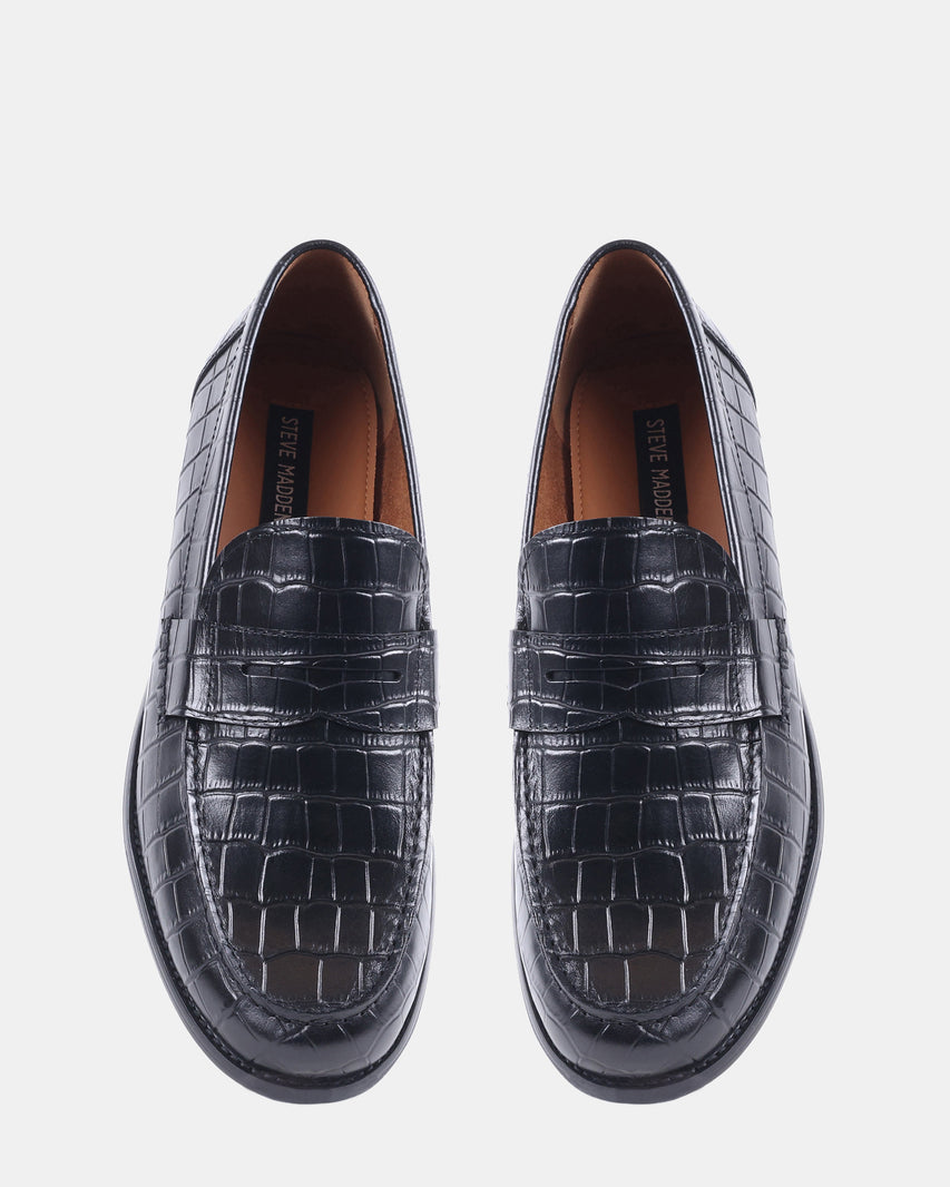 MURRAYY BLACK CROCO - Men's Shoes - Steve Madden Canada - view 4