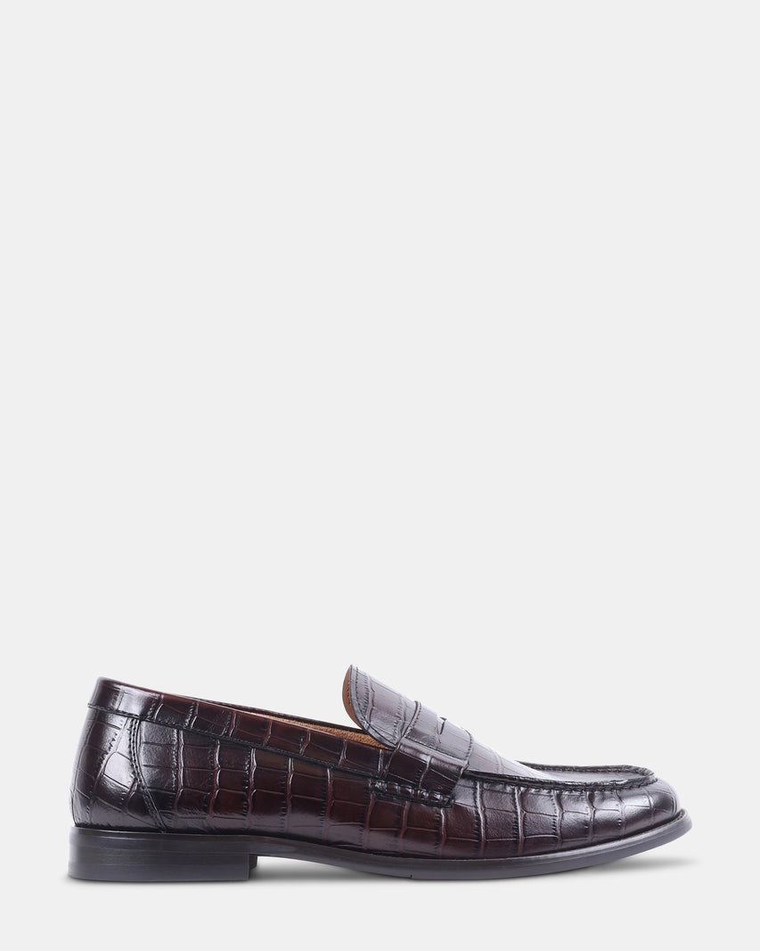 MURRAYY BROWN CROCO - Men's Shoes - Steve Madden Canada