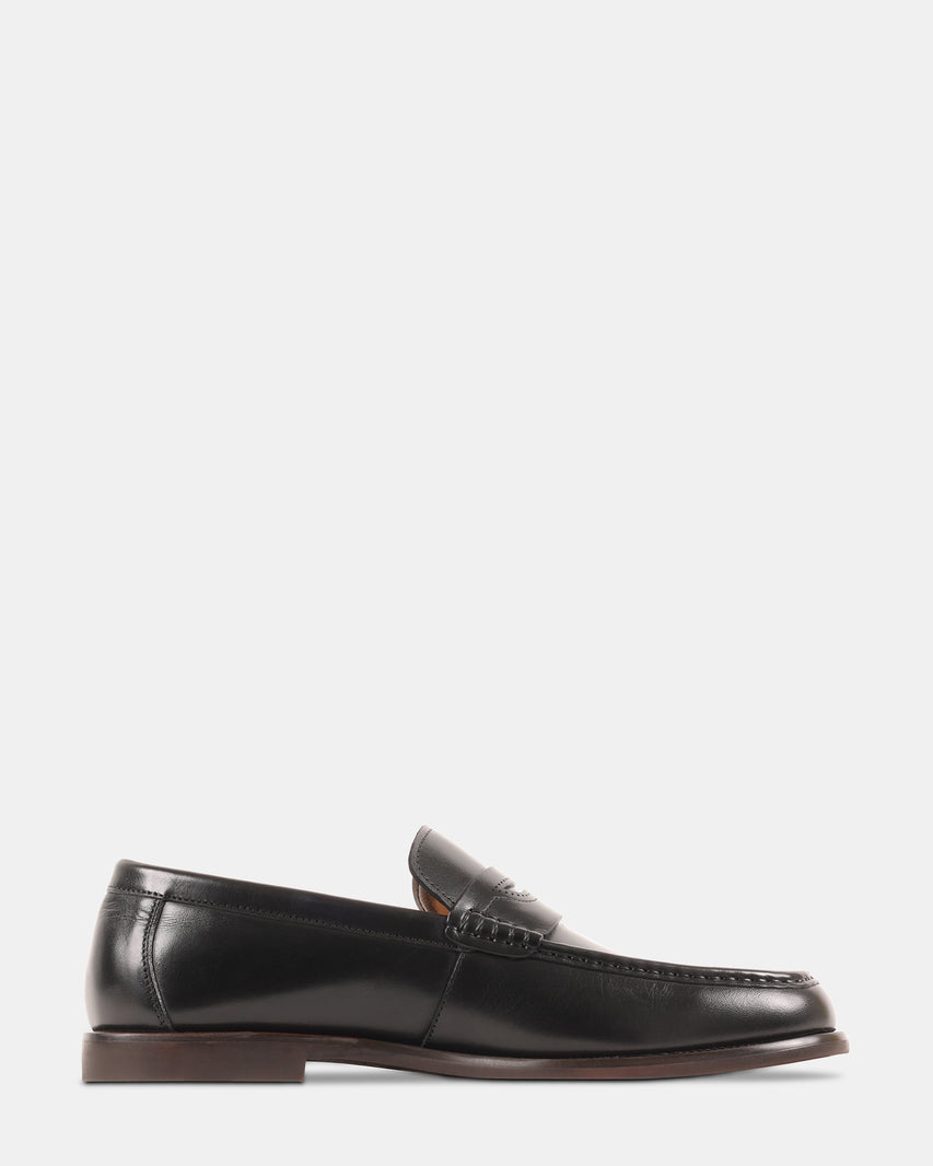 OLANTA BLACK LEATHER - Men's Shoes - Steve Madden Canada