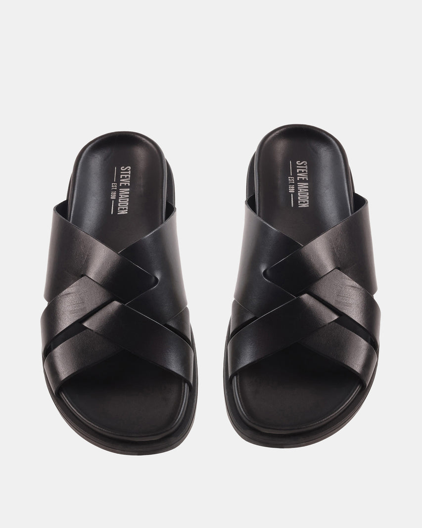 ROVERO BLACK LEATHER - Men's Shoes - Steve Madden Canada - view 4