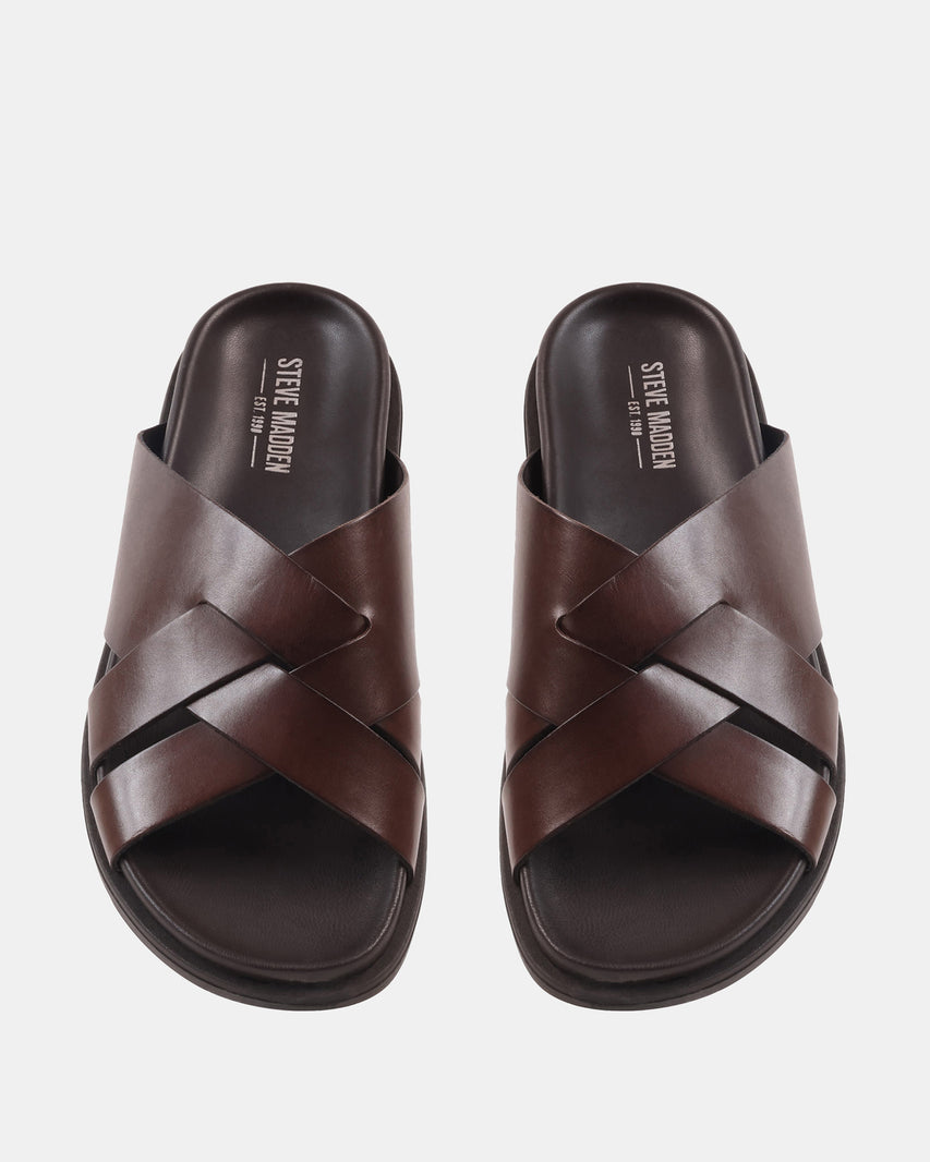 ROVERO BROWN LEATHER - Men's Shoes - Steve Madden Canada - view 4