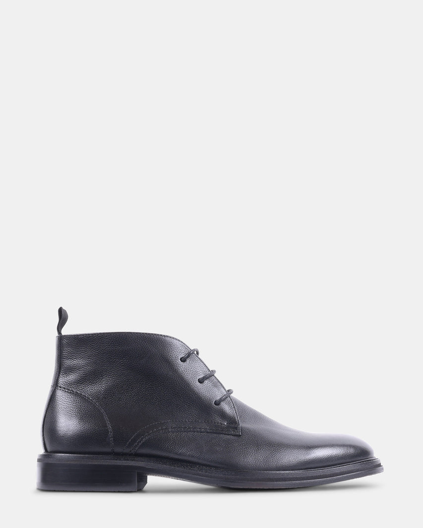 SENTINEL BLACK LEATHER - Men's Shoes - Steve Madden Canada