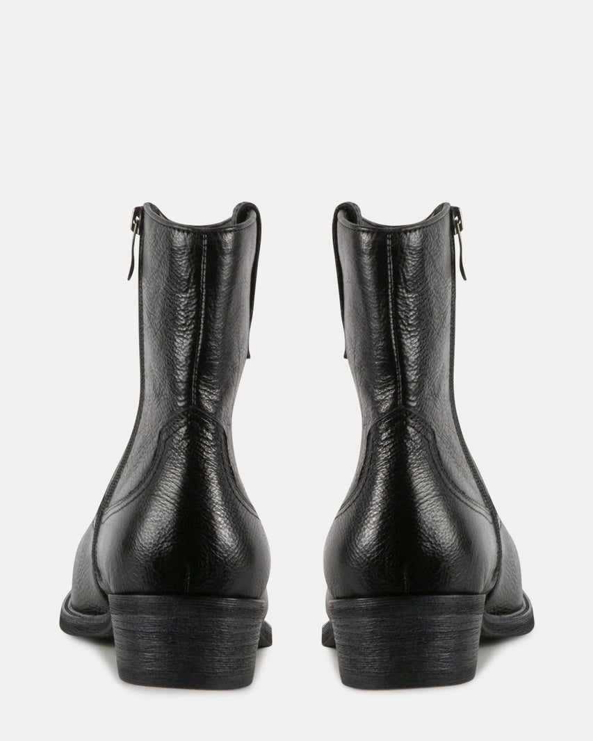 STERGIS BLACK LEATHER - Men's Shoes - Steve Madden Canada