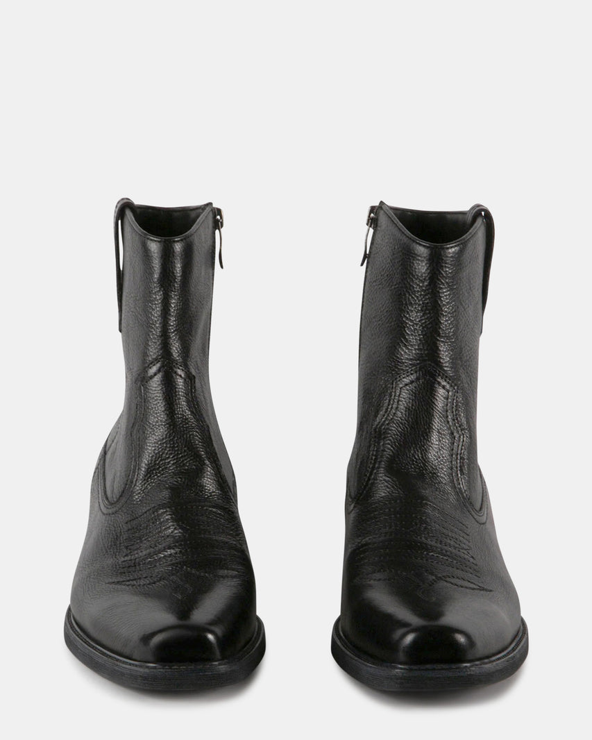 STERGIS BLACK LEATHER - Men's Shoes - Steve Madden Canada