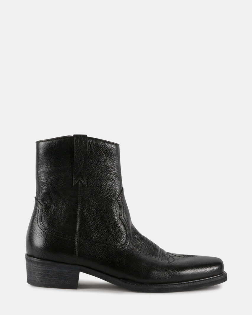 STERGIS BLACK LEATHER - Men's Shoes - Steve Madden Canada