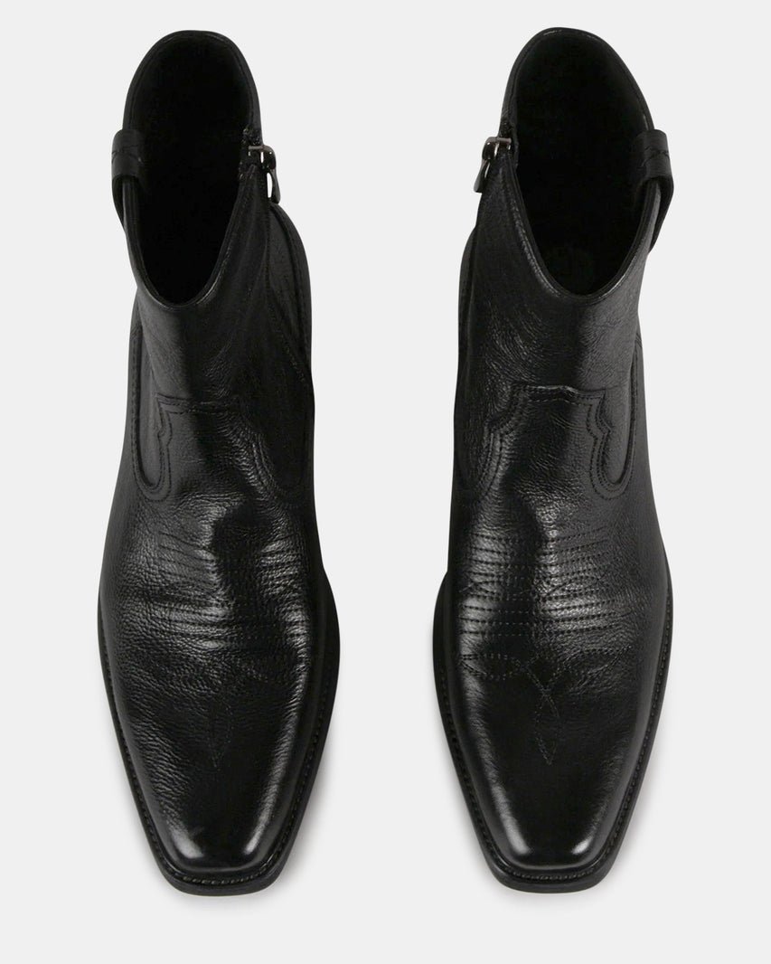 STERGIS BLACK LEATHER - Men's Shoes - Steve Madden Canada