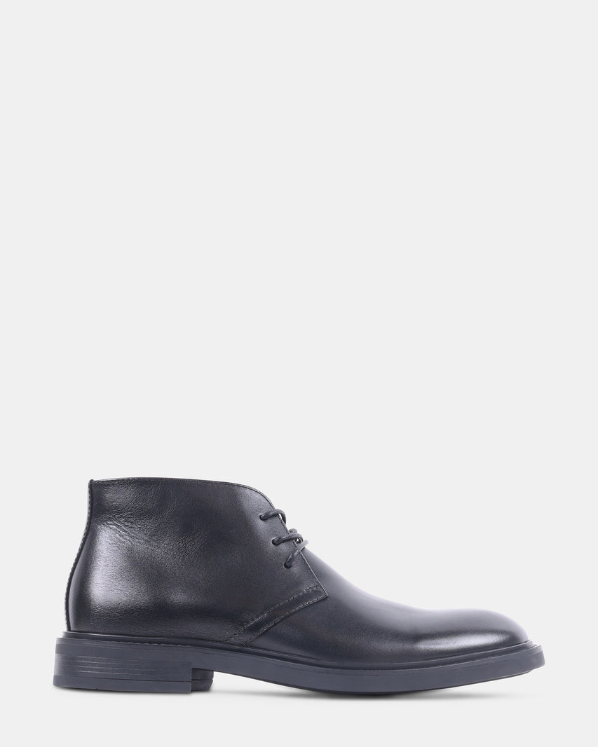 TOFFER BLACK LEATHER - Men's Shoes - Steve Madden Canada