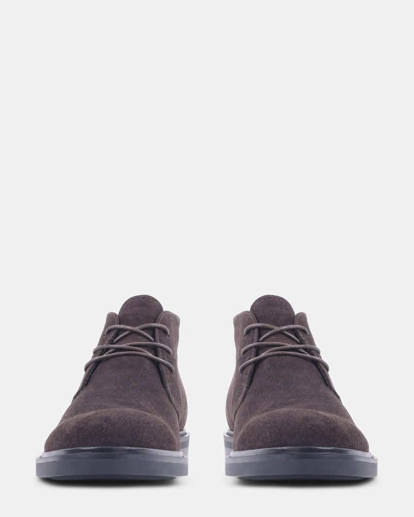 TOFFER DARK BROWN SUEDE - Men's Shoes - Steve Madden Canada - view 3
