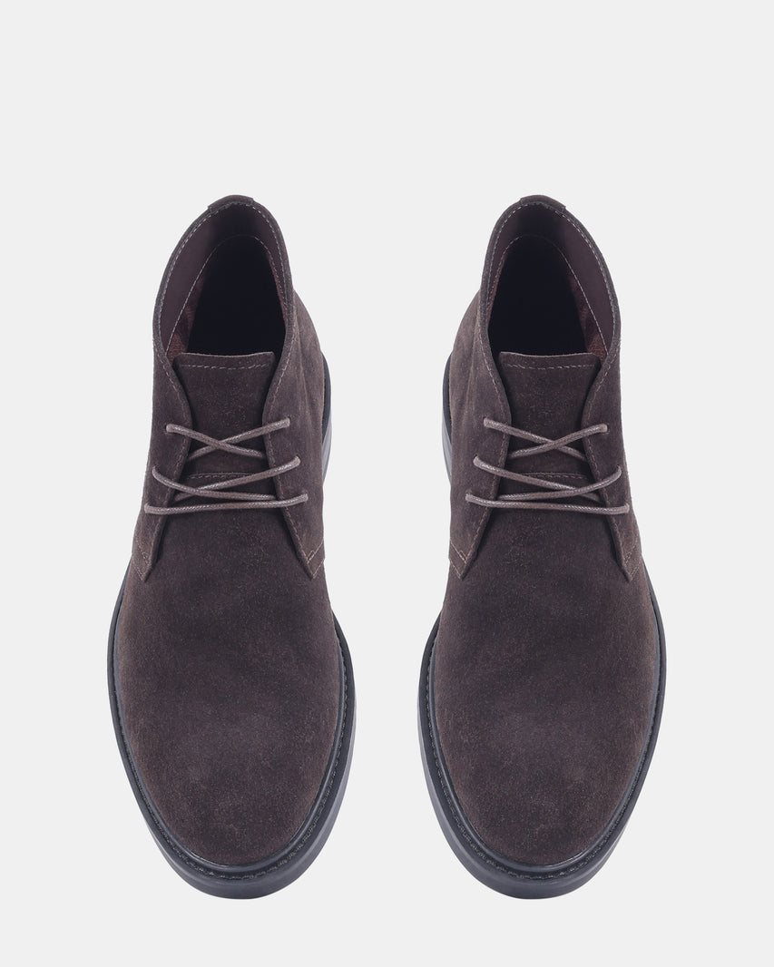TOFFER DARK BROWN SUEDE - Men's Shoes - Steve Madden Canada - view 4